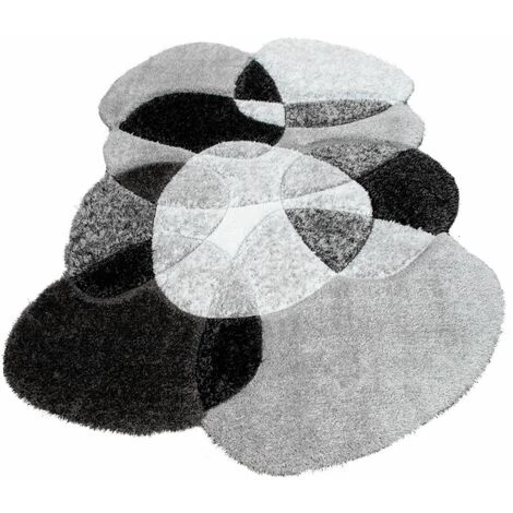 Paco Home Tappeto Shaggy A Pelo Lungo Per Soggiorno Con Motivo 3D, Design Sagomato, In Grigio 120x170 Cm 7 Paco Home Tappeto Shaggy A Pelo Lungo Per Soggiorno Con Motivo 3D, Design Sagomato, In Grigio 120x170 Cm - immagine 5