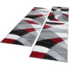 Paco Home Scendiletto Passatoia Tappeto Geometrico Motivo Mélange Rosso Grigio Set Di Tappeti 3 Pezzi 2 Pezzi 60x100 1 Pezzo 80x250 -Armonia Decor 70304789 1