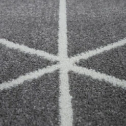 Paco Home Tappeto Soggiorno Pelo Corto Moderno Scandinavo Motivo Diamante Grigio Bianco Grigio, 200x280 Cm -Armonia Decor 70332575 3