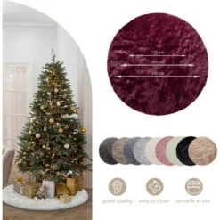 Paco Home Tappeto Salotto Pelo Lungo Soggiorno Pelliccia Finta Shaggy Morbido Monocolore Viola, Ø 120 Cm Tondo -Armonia Decor 70332682 2