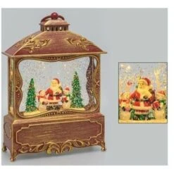 Lotti Decoro Luminoso Lanterna Piatta Con Acqua Glitter Led Ross