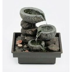 Pajoma 18430.0 - Fontanella Da Interni Con Pietre, In Poliresina, 25 Cm