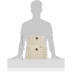 Rayher 62651000 Set Contenitori In Legno FSC, Cassapanche, Set Bauli, Con Coperchio, Vintage, Fai Da Te, 2 Pz. -Armonia Decor 70768538 4