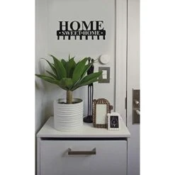 Homemania Appendiabiti Dolce Casa - Frasi - Con Ganci - Decorazione Da Parete, Wall Art, Muro - Da Ingresso, Corridoio - Nero In Metallo, 29 X 2 X 13 Cm -Armonia Decor 70799893 2