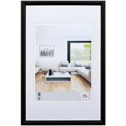 Walther Design Bozen Cornice Foto In Legno, Nero, 10x15 Cm