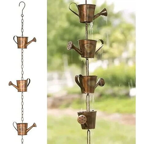 Bollitore Catena Antipioggia Anelli Di Metallo Bollitori Catene Antipioggia Catenina Decorativa Per La Pioggia 5 Bollitore Catena Antipioggia Anelli Di Metallo Bollitori Catene Antipioggia Catenina Decorativa Per La Pioggia - immagine 3