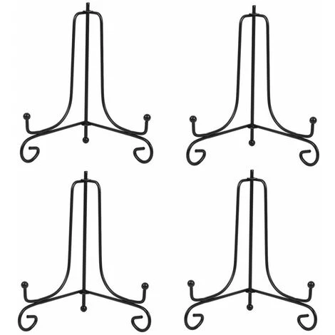 Set Di 4 Cavalletti Neri Portapiatti Decorativi Espositori Per Foto, Cornici, Libri Di Cucina, Piatti Decorativi, Dipinti E Opere D'arte, 4 Pollici 3 Set Di 4 Cavalletti Neri Portapiatti Decorativi Espositori Per Foto, Cornici, Libri Di Cucina, Piatti Decorativi, Dipinti E Opere D'arte, 4 Pollici