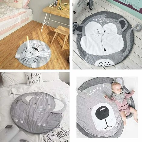 Kueatily Tappetino Per Gattonare, Tappetino Da Gioco In Cotone, Tappetino Pieghevole Per Bambini, Tappetino Da Gioco Per Bambini Inodore, Tappetino Per Bambini (elefante) 6 Kueatily Tappetino Per Gattonare, Tappetino Da Gioco In Cotone, Tappetino Pieghevole Per Bambini, Tappetino Da Gioco Per Bambini Inodore, Tappetino Per Bambini (elefante) - immagine 4