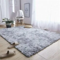 Tappeto Shaggy Soggiorno 160 X 230 Cm Grigio Peluche Morbida Fibra Di Polipropilene Tappeto Antiscivolo -Armonia Decor 71433716 5
