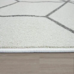 Paco Home Tappeto Soggiorno Pelo Corto Moderno Scandinavo Motivo Diamante Grigio Bianco 120x170 Cm, Bianco -Armonia Decor 71627412 2
