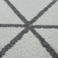 Paco Home Tappeto Soggiorno Pelo Corto Moderno Scandinavo Motivo Diamante Grigio Bianco 120x170 Cm, Bianco -Armonia Decor 71627412 3