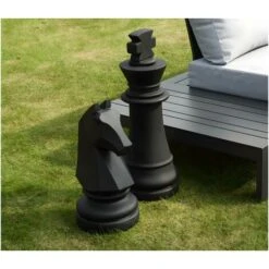 Statua Decorativa Per Esterni Gioco Degli Scacchi In Cemento Re L. 24,5 X H. 68 Cm - GAMBIT -Armonia Decor 71853623 4