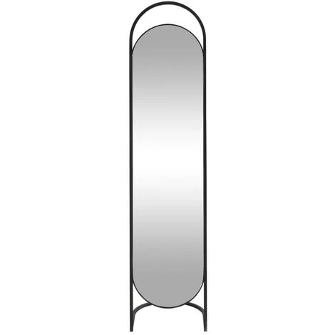 Specchio Su Piede Psiche L.41 X H. 171 Cm In Ferro Nero - ZINEB 6 Specchio Su Piede Psiche L.41 X H. 171 Cm In Ferro Nero - ZINEB - immagine 4
