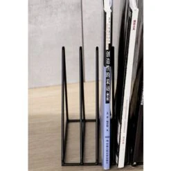 Fermalibri In Metallo Regolabili Per Scaffali, Fermalibri Triangolari Per Carichi Pesanti Per Riviste O Riviste -Armonia Decor 71884459 3