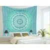 Arazzo Mandala In Cotone Da Appendere Alla Parete - Copriletto Bohémien, Coperta Boho/arazzi Da Tiro Per Soggiorno, Decorazioni Per La Casa (verde, 230 X 150 Cm) -Armonia Decor 71885026 1
