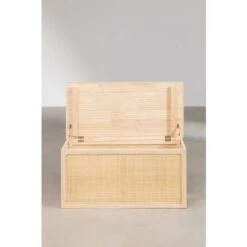 SKLUM Baule Con Cuscino In Rattan E Legno Di Reyna Marrone Legno Naturale -Armonia Decor 72151073 5