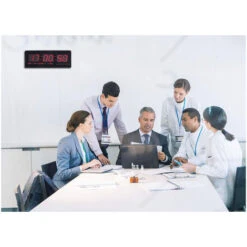 Orologio Digitale Led Parete Nero Display LCD Data Temperatura Ufficio JH4600 -Armonia Decor 7310288 4