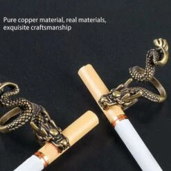 Portasigarette Vintage Ad Anello Con Portasigarette A Clip In Bronzo Con Apertura Regolabile Portasigarette Accessori Per Fumatori Regalo -Armonia Decor 73333071 5