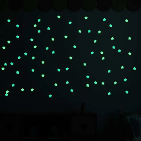 100 Pezzi Colorati Bagliore Al Buio Stelle Luminose Fluorescenti Nottilucenti Adesivi Murali In Plastica Murale 7 100 Pezzi Colorati Bagliore Al Buio Stelle Luminose Fluorescenti Nottilucenti Adesivi Murali In Plastica Murale - immagine 5