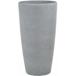 Vaso Per Piante In Simil Pietra Grigio Alto E Moderno 75 X ø 39 Cm Abdera
