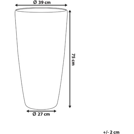 Vaso Per Piante In Simil Pietra Grigio Alto E Moderno 75 X ø 39 Cm Abdera 5 Vaso Per Piante In Simil Pietra Grigio Alto E Moderno 75 X ø 39 Cm Abdera - immagine 3