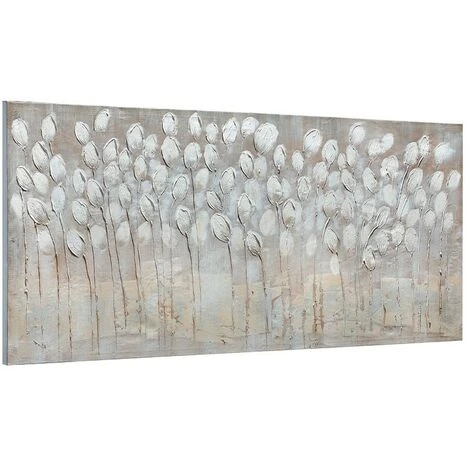 Quadro Dipinto A Mano Su Tela 65x150cm Tulipani Bianchi Cornice Z442 Versione: Senza Cornice 5 Quadro Dipinto A Mano Su Tela 65x150cm Tulipani Bianchi Cornice Z442 Versione: Senza Cornice - immagine 3