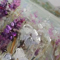 Quadro Dipinto A Mano Su Tela Paesaggio Campo Di Fiori 60x90cm W619 Versione: Senza Cornice -Armonia Decor 74141747 4