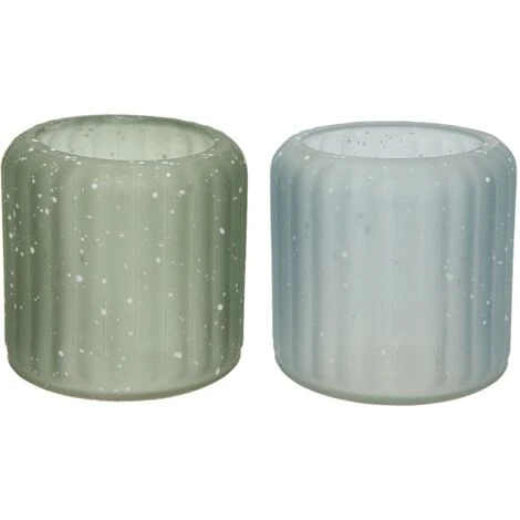 Portacandela In Vetro H 7,5 X Ø 8 Cm 3 Portacandela In Vetro H 7,5 X Ø 8 Cm