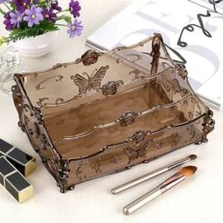 Contenitore In Plastica Per Cassettiera Per La Cura Della Pelle In Acrilico A 3 Slot (marrone) -Armonia Decor 75335902 4