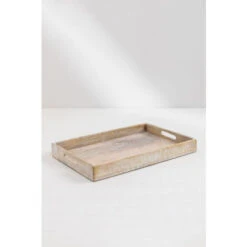 SKLUM Set Di 2 Vassoi Decorativi In Legno Di Mango Diborna Legno Bianco Vintage -Armonia Decor 75335963 4