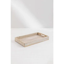 SKLUM Set Di 2 Vassoi Decorativi In Legno Di Mango Diborna Legno Bianco Vintage -Armonia Decor 75335963 5