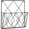 Portariviste A Parete, Portariviste Per Scaffali Per Giornali, In Filo Nero, Cesti In Metallo, Decorazioni Per Scaffali Per Ufficio, Soggiorno, Camera Da Letto