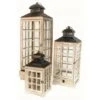 SET 3 LANTERNE METALLO E LEGNO AUGUSTA -Armonia Decor 76021747 1