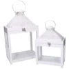 SET 2 LANTERNE METALLO BIANCO 23X13X33 E 28X18X47 2 SET 2 LANTERNE METALLO BIANCO 23X13X33 E 28X18X47 -Armonia Decor 76026211 1