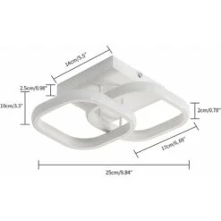 Plafoniera A LED 22W Moderna Piazza LED A Risparmio Energetico, Plafoniera A LED Per Corridoio Ingresso Ufficio Camera Da Letto Cucina Metallo Design Moderno Lampada Da Soffitto (Bianco Caldo) 8 Plafoniera A LED 22W Moderna Piazza LED A Risparmio Energetico, Plafoniera A LED Per Corridoio Ingresso Ufficio Camera Da Letto Cucina Metallo Design Moderno Lampada Da Soffitto (Bianco Caldo) -Armonia Decor 76315811 2