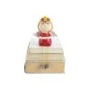 Baroni Home Soprammobile Natale Dipinto A Mano, Baroni Home Decorazione Natalizia, Soprammobile Moderno, Statuetta Da Interno O Esterno, Vestito Rosso Piedini