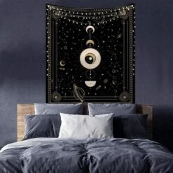Arazzo Da Parete Con Luna, Arazzo Boho, Gotico, Indiano, Arazzo Da Parete, Mandala, Psichedelico, Punta Decorativa, Decorazione Da Parete Per Camera Da Letto, Soggiorno, Dormitorio (oro, 150 X 130 Cm) 11 Arazzo Da Parete Con Luna, Arazzo Boho, Gotico, Indiano, Arazzo Da Parete, Mandala, Psichedelico, Punta Decorativa, Decorazione Da Parete Per Camera Da Letto, Soggiorno, Dormitorio (oro, 150 X 130 Cm) -Armonia Decor 76874477 5