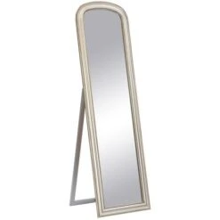 Specchio In Su Piede L.50 X H.170 Cm In Legno Di Paulownia Champagne Stile Vintage - TERESA -Armonia Decor 77172780 2