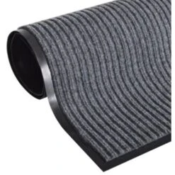 Zerbino XXL 240 X 120 Cm - Zerbino D'ingresso Grigio A Coste