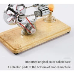 Kit Motore Stirling Generatore Di Elettricità Modello Di Motore Ad Aria Calda Modello Di Generatore Fisico Con Luce A LED Volano Design Esperimento Scientifico Base In Legno Giocattolo Educativo Fai-d -Armonia Decor 77495761 5