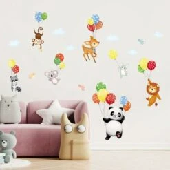 RHAFAYRES Adesivi Murali Animali Adesivo Murale Palloncino Panda Cervo Scimmia Decorazione Murale Camera Da Letto Bambini Asilo Nido Soggiorno 8 RHAFAYRES Adesivi Murali Animali Adesivo Murale Palloncino Panda Cervo Scimmia Decorazione Murale Camera Da Letto Bambini Asilo Nido Soggiorno -Armonia Decor 77581216 3