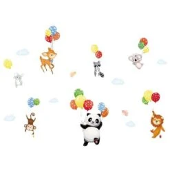 RHAFAYRES Adesivi Murali Animali Adesivo Murale Palloncino Panda Cervo Scimmia Decorazione Murale Camera Da Letto Bambini Asilo Nido Soggiorno 9 RHAFAYRES Adesivi Murali Animali Adesivo Murale Palloncino Panda Cervo Scimmia Decorazione Murale Camera Da Letto Bambini Asilo Nido Soggiorno -Armonia Decor 77581216 4