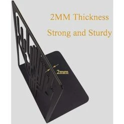 Il Fermalibro In Metallo Per Reggilibri Pesanti Neri Opachi Per Reggilibri Supporta Il Libro -Armonia Decor 77711068 3