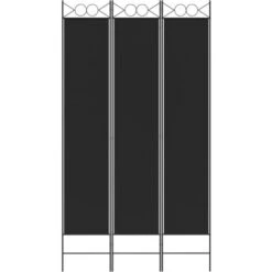 Divisorio A 3 Pannelli Nero 120x220 Cm In Tessuto VidaXL -Armonia Decor 78214122 4
