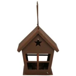 Lanterna Metallo Marrone Con Stella Cm14x10h16,5 -Armonia Decor 78327317 4