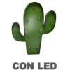 Cactus Metallo Verde Con Led Cm25,5x30,5x5 -Armonia Decor 78328945 1