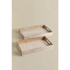 SKLUM Set Di 2 Vassoi Decorativi In Legno Di Mango Kedia Legno Di Mango 9 SKLUM Set Di 2 Vassoi Decorativi In Legno Di Mango Kedia Legno Di Mango -Armonia Decor 78957158 3