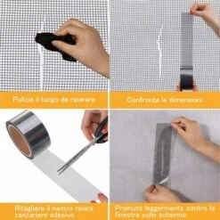 Nastro Adesivo Per Riparazione Zanzariera 5 X 2 M (grigio) -Armonia Decor 78966498 5