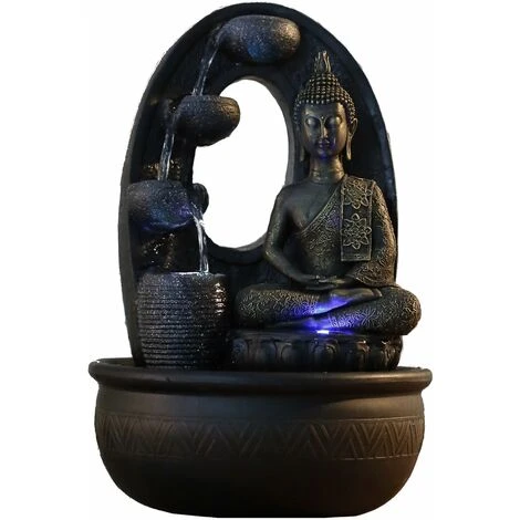 Zen Light Harmonie - Fontana In Poliresina, 26 X 16 X 40 Cm, Colore: Nero 3 Zen Light Harmonie - Fontana In Poliresina, 26 X 16 X 40 Cm, Colore: Nero