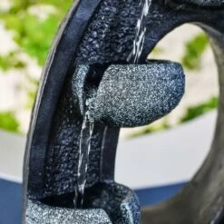 Zen Light Harmonie - Fontana In Poliresina, 26 X 16 X 40 Cm, Colore: Nero 8 Zen Light Harmonie - Fontana In Poliresina, 26 X 16 X 40 Cm, Colore: Nero -Armonia Decor 78992669 3